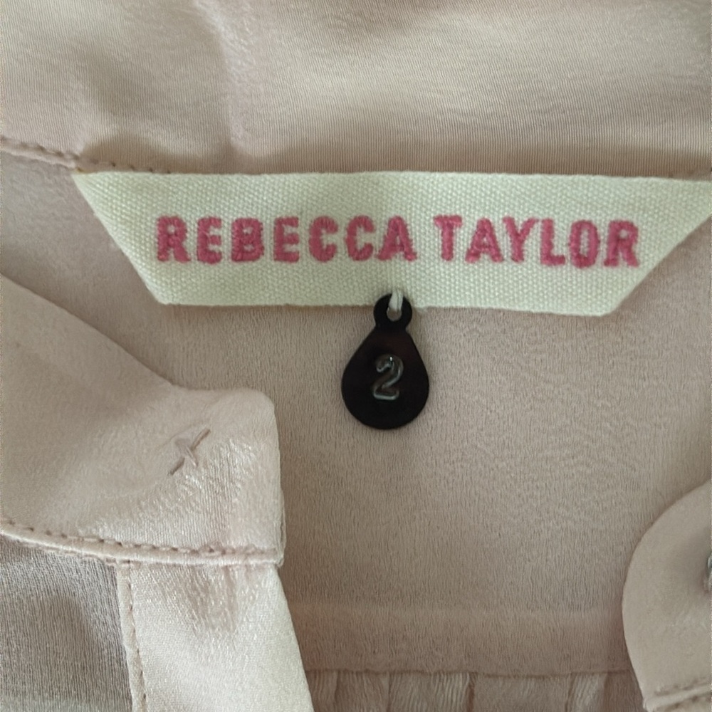 Rebecca Taylor Silk Cotton Sleeveless Blouse Size 2 - Picture 3 of 8